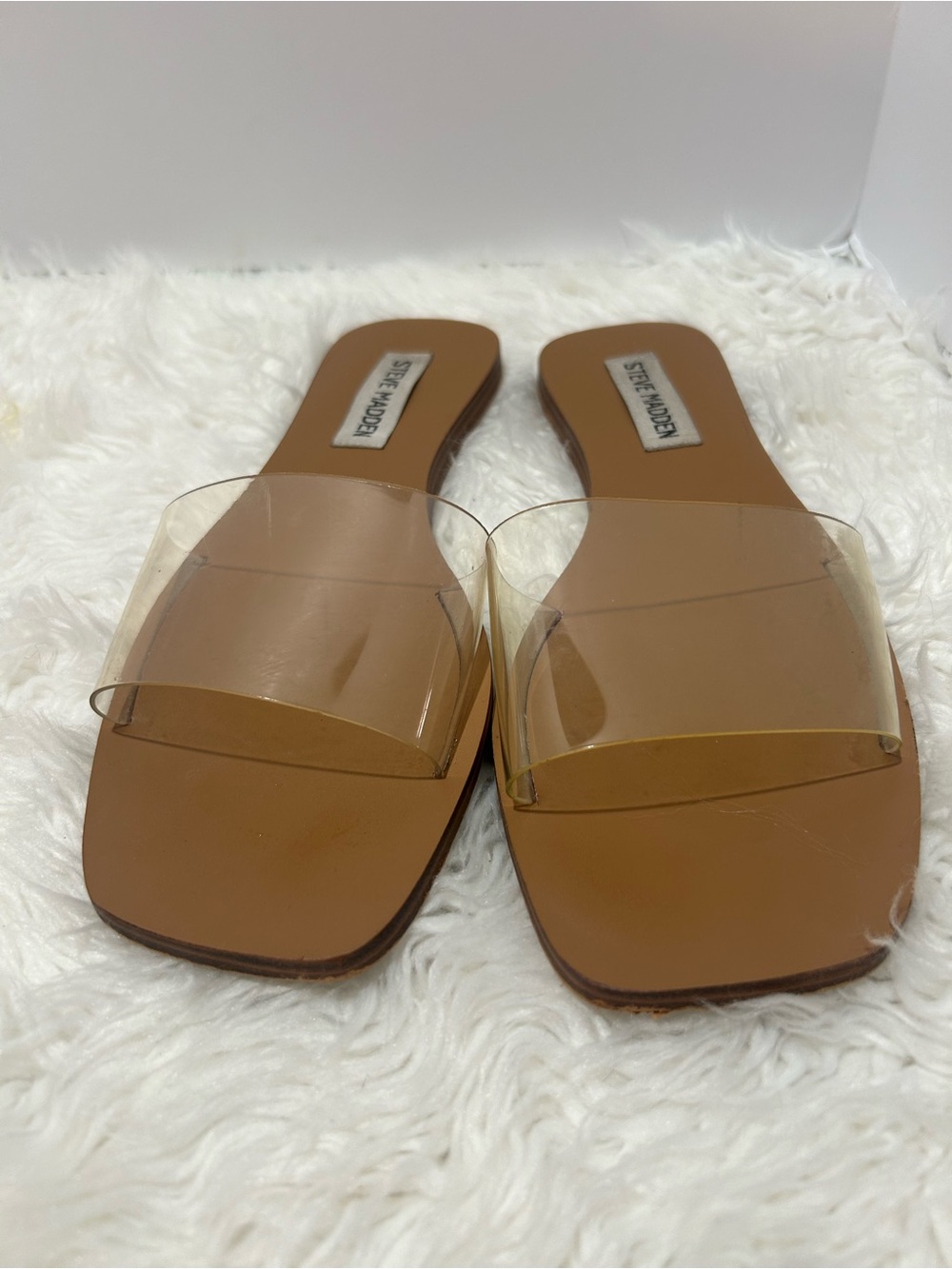 Steve Madden “Isabel” Clear Strap Slide Sandals 7.5 - Picture 3 of 4